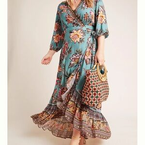 New FARM RIO Viera Dress Anthropologie 3x